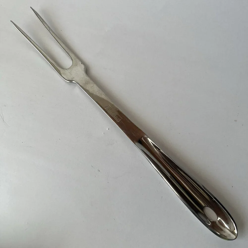 All-Clad Stainless Steel Meat Fork 13.5 Inch Silver Carving Serving Fork